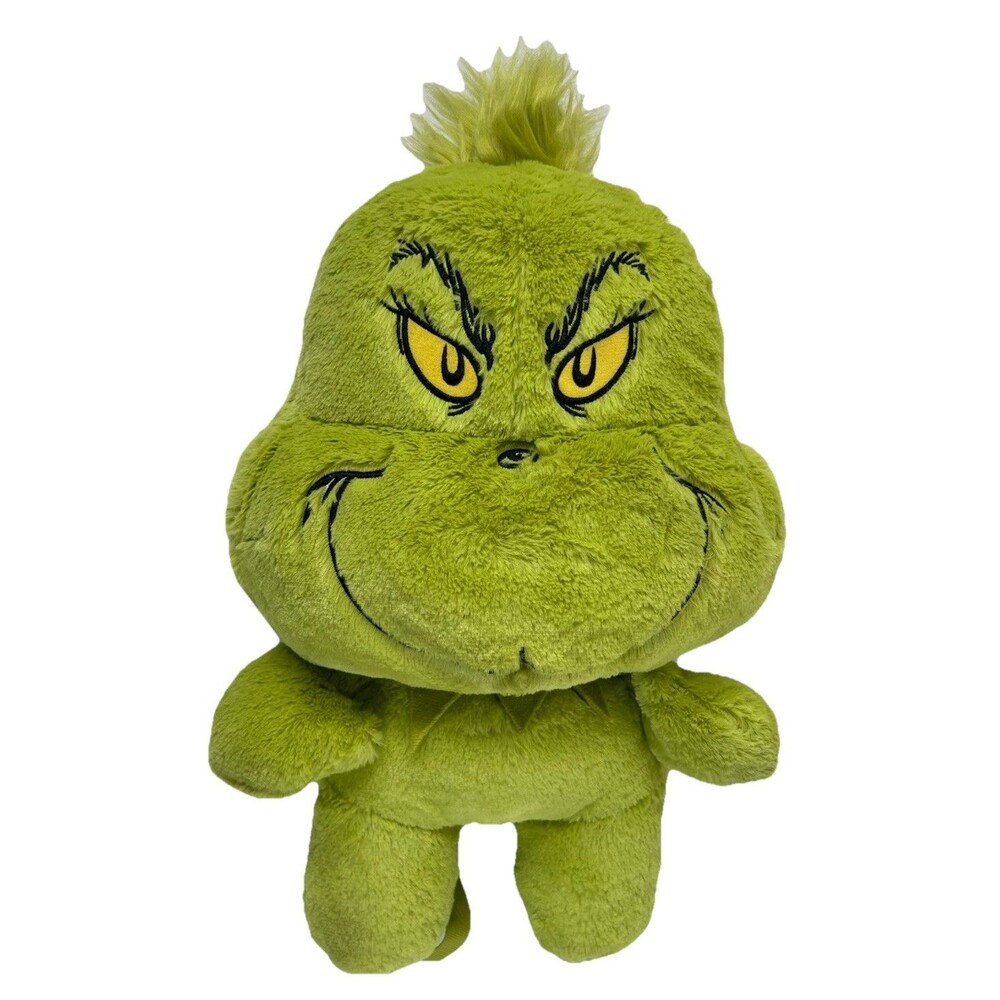 The Grinch Dr Seuss 14” Plush Backpack Christmas Bag Green W/ Adjustable Straps